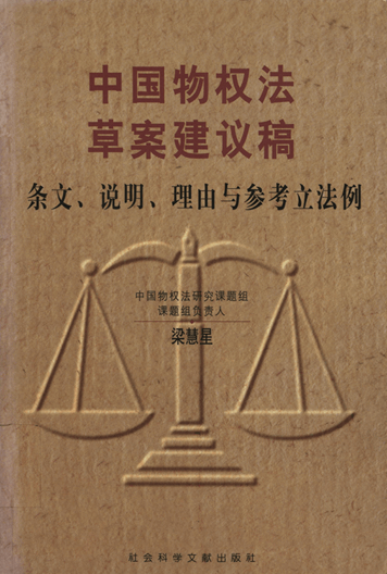 中国物权法草案建议稿：条文、说明、理由与参考立法例